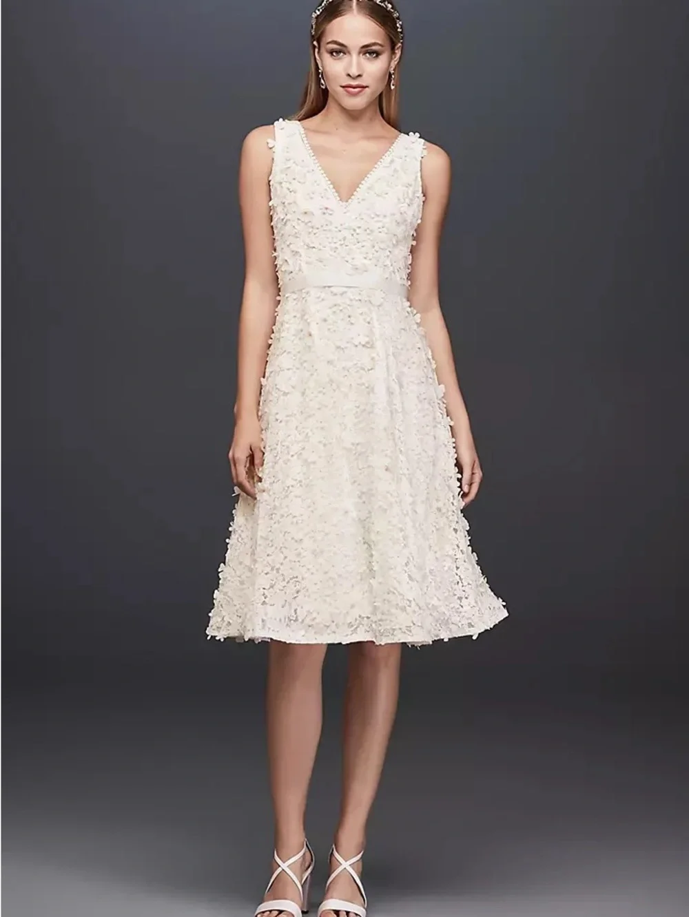 db studio short dresses David's Bridal, The Edit by DB Studio Women's Formal Drop Waist Mini Dress,  Short, Satin
